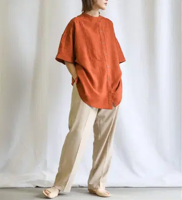 select MOCA/2021 SS 비대칭 파이핑 셔츠