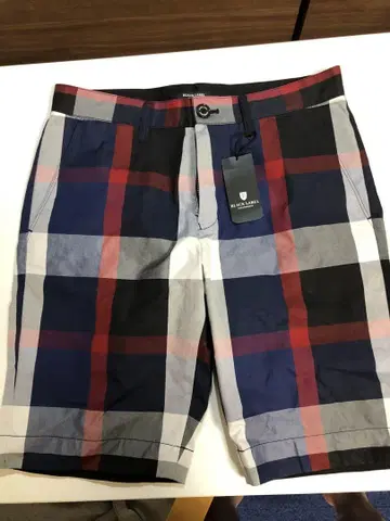 BLACK LABEL 체크 무늬 숏팬츠 M 택 포함 새상품