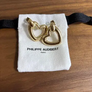 PHILIPPE AUDIBERT 하트 모양 골드 귀걸이