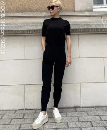 JENNE 슬림 레그 니트 팬츠