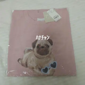 UNISEX 원포인트 티셔츠 퍼그 젤라또피케 티셔츠