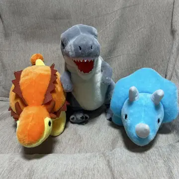 공룡 봉제 인형 세트 (티라노사우루스, 트리케라톱스, 스테고사우루스)