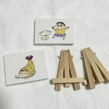 크레용 신짱 미니 캔버스 새우 플라이 시로
