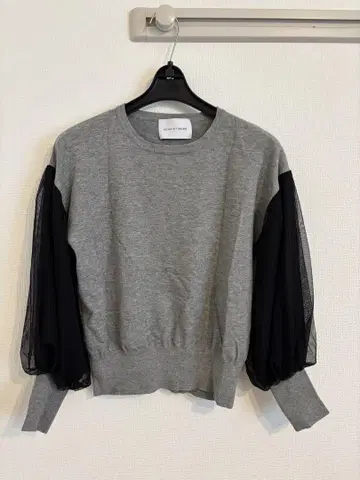 ADAM ET ROPE 18SS/소매 튤 컷 티셔츠 풀오버