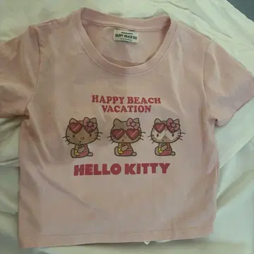 HELLO KITTY 티셔츠 오키나와 한정판 일광화상 키티