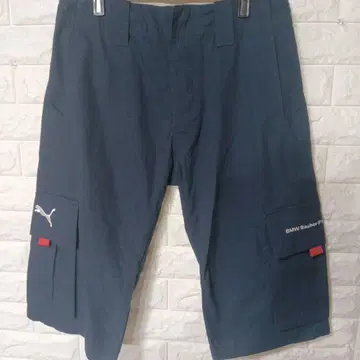 BMW Sauber F1 Team 카고 숏 팬츠 S 네이비 택 포함