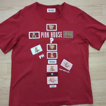 PINK HOUSE 테디베어 티셔츠 레드
