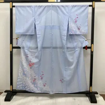 P-118 여름 아이템 워셔블 기모노 화학 섬유 쓰케사게 명주 넓은 카라