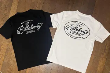 BILLABONG 빌라봉 티셔츠 M 화이트 블랙 화이트 블랙