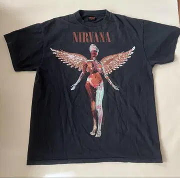 닐바나 구제 의류 NIRVANA IN UTERO 티셔츠 XL