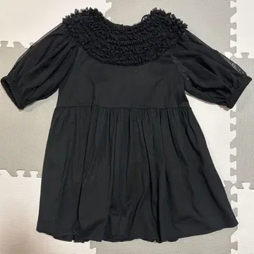 로지몬스터 튤 미니 프릴 퍼프 컷 티셔츠