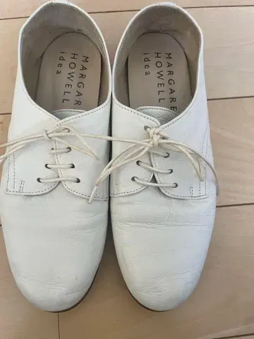 마가렛 호웰 화이트 가죽 신발 레이스업 슈즈 22cm