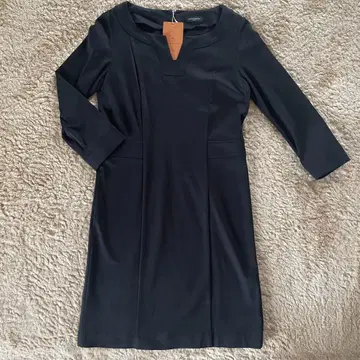 UNITED ARROWS 블랙 7부 소매 원피스