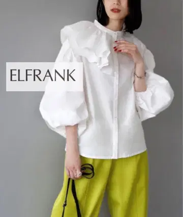 ELFRANK 블라우스 벌룬 프릴