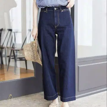 SLOBE IENA LE DENIM 배기 팬츠 38 네이비 M
