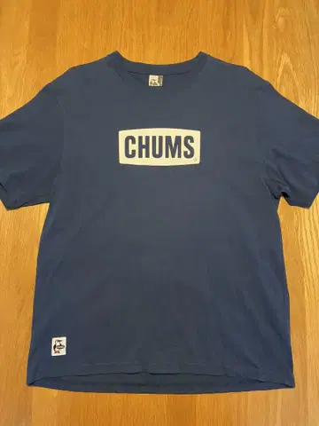 CHUMS 참스 로고 티셔츠 반팔 XL 네이비
