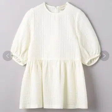 UNITED ARROWS ACEP 자카드 5SL 베플럼 블라우스