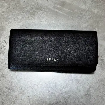 FURLA 훌라 두겹 장지갑 멀티 수납 포켓 블랙