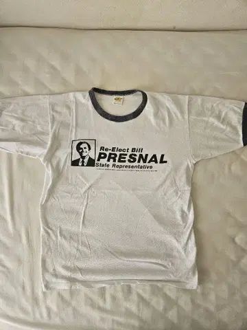 Re-Elect Bill PRESNAL 티셔츠 S 사이즈 70s