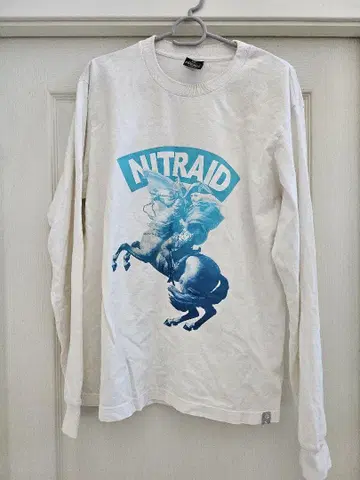 NITRAID 화이트 롱 슬리브 티셔츠 L
