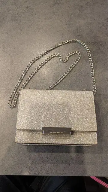 kate spade 실버 라메 백
