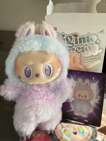 러브 POP MART LUCK 보라색 봉제 인형