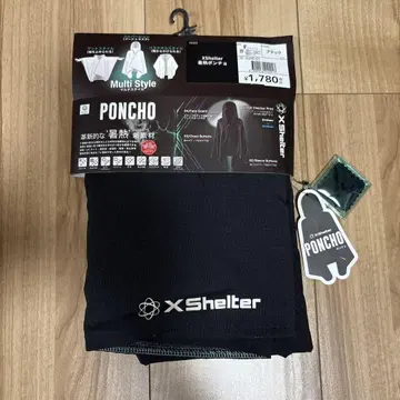 X Shelter 블랙 판초