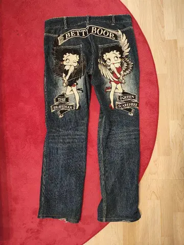 베티 부프 자수 데님 팬츠 size36