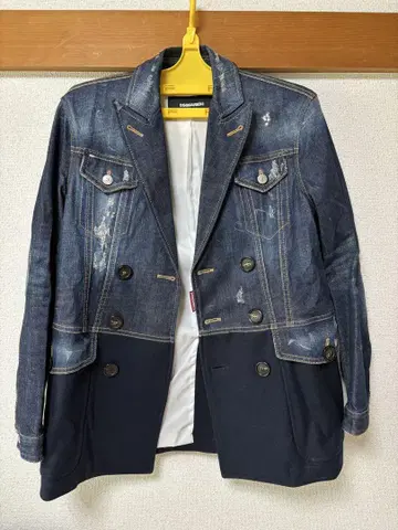 DSQUARED2 데님 자켓 더블 브레스트