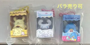 시나모롤 폼폼푸딩 턱시도샘 스트랩 세트 초코 박스