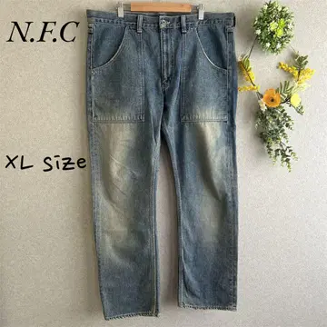 N.F.C 스트레이트 데님 청바지 레어 XL 일본제 레어 넉넉한