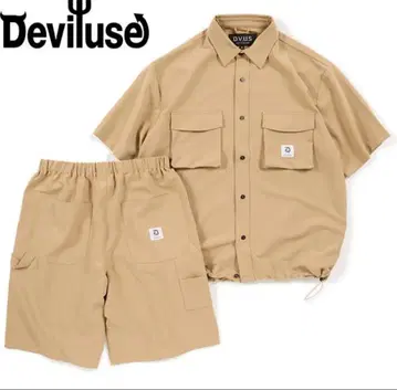 Deviluse 워크 셔츠 XL 베이지 셋업