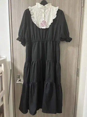 시마무라 아오키 미사코 씨 요크 옷깃 원피스