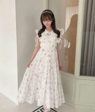 evelyn 오리지널 리본 무늬 OP