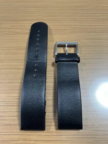 MONDAINE 블랙 가죽 벨트 20mm