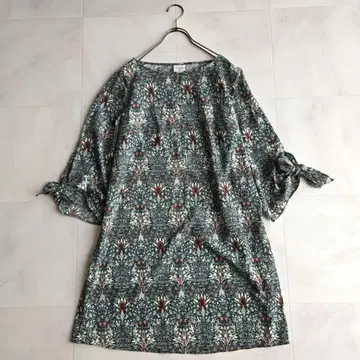 H&M x WILLIAM MORRIS 원피스 튜닉 소매 리본
