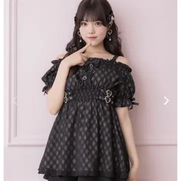 오프숄더 시어 셋업