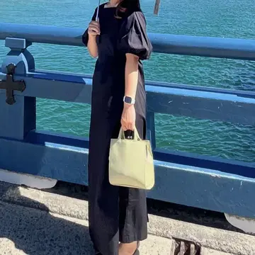 퍼프 슬리브 원피스