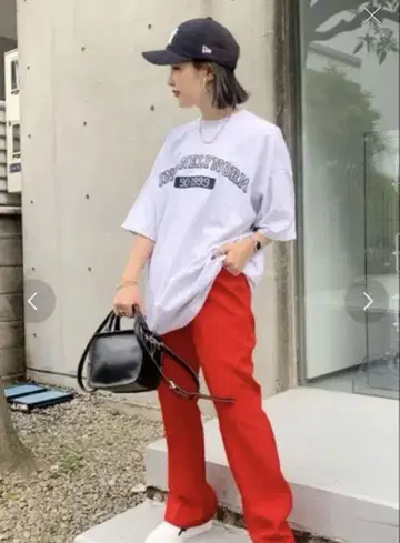 레드 플레어 팬츠