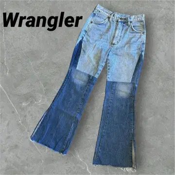 원글러 데님 Wrangler 리메이크 데님 부츠 컷 패치워크