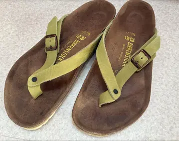버켄스탁 샌들 카키 스무스 가죽 BIRKENSTOCK 39