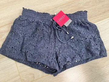 LAULEA 새상품 다크 그레이 레이스 숏 팬츠 M