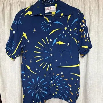 ALOHA Blossom 알로하 셔츠 불꽃놀이 패턴 새상품급