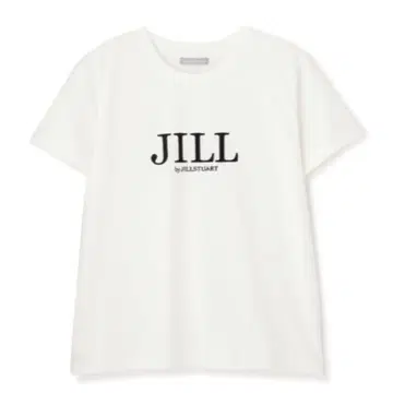 JILL by JILLSTUART 오가닉 자수 로고 티셔츠 화이트
