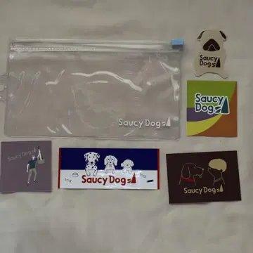 Saucy Dog 스티커 세트 클리어 파우치 포함