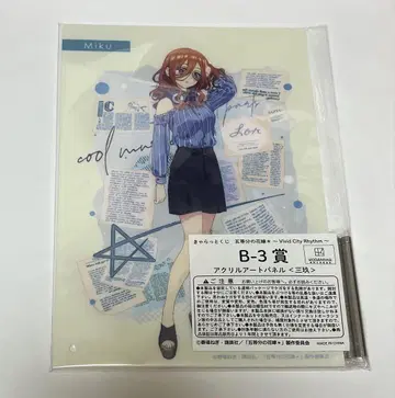 5등분의 신부 캐릭터 복권 B-3상 아크릴 아트 패널 나카노 미쿠