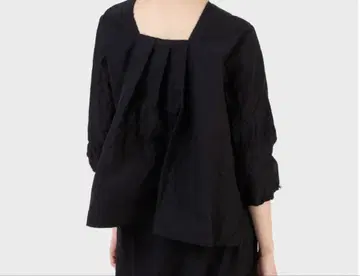 Scha 25SS 플리츠 셔츠 블랙