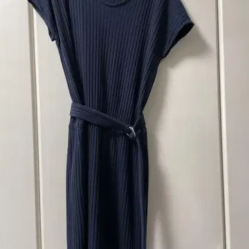 Roomy's 벨트 리브 원피스 네이비