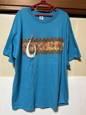 FRUIT OF THE LOOM 파랑 티셔츠 XL