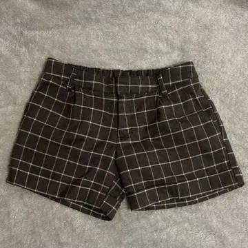 클래식 체크 무늬 숏 팬츠 안감 포함 M 상당